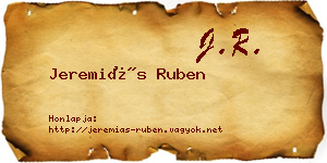 Jeremiás Ruben névjegykártya